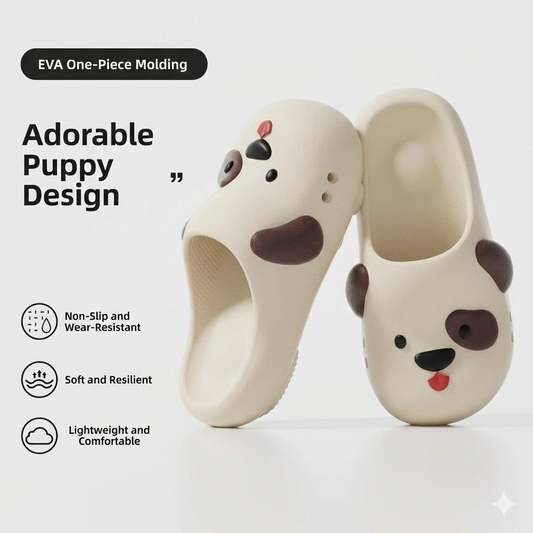 Dog Paw Print Slippers