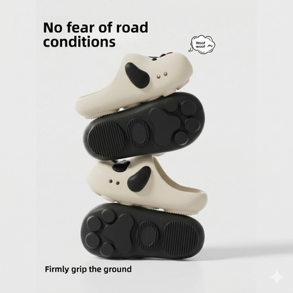 Dog Paw Print Slippers